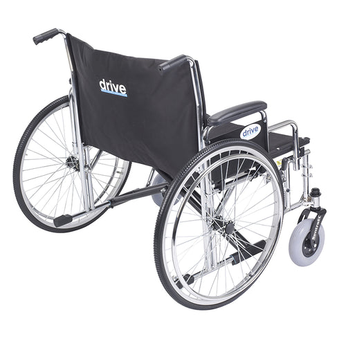 Drive Medical STD30ECDDA Sentra EC Heavy Duty Extra Wide Wheelchair, Detachable Desk Arms, 30" Seat
